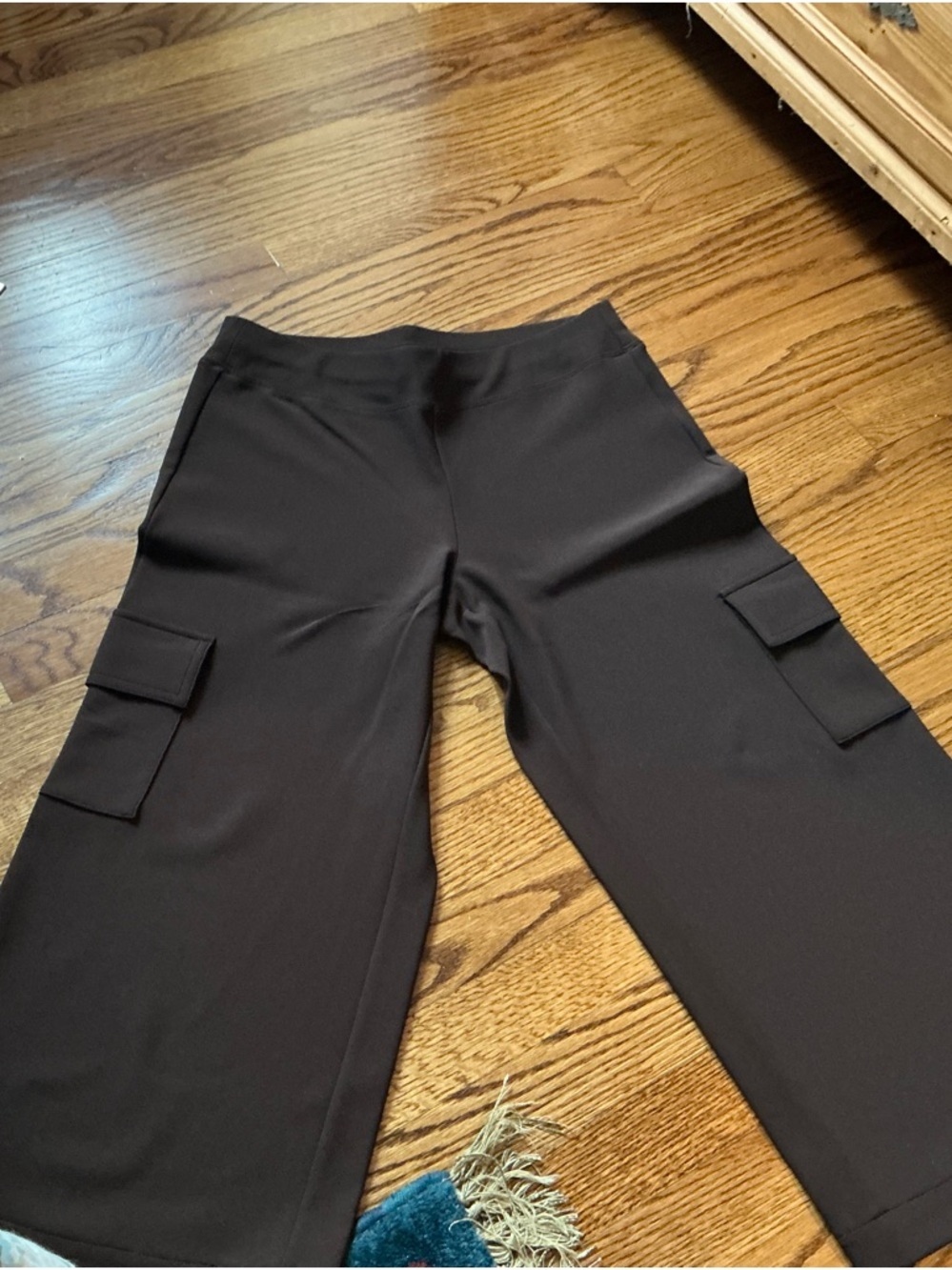 Wide-Leg Cargo GAUCHOs in brown